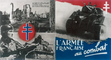 II wojna światowa: plakat propagandowy Wolnej Francji, około 1942-1944