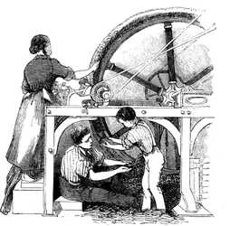 Produkcja czesankowa, c1845