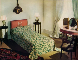 Tkana bawełniana narzuta firmy Vantona Textiles Ltd., 1941