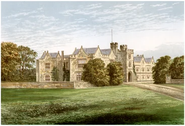 Opactwo Wytham, Oxfordshire, dom hrabiego Abingdon, ok. 1880 r.