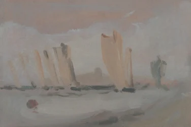 Wyścigi jachtów na Solent, ca. 1827.