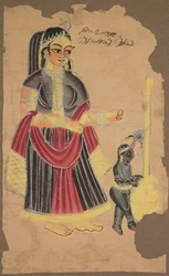 Jasoda i Kryszna, 1800.