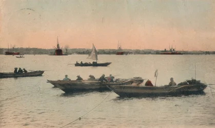 Port w Jokohamie, Japonia, ok. 1918 r.