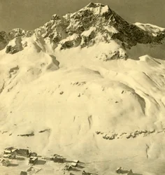 Zürs i szczyt Hasenfluh, Vorarlberg, Austria, c1935.