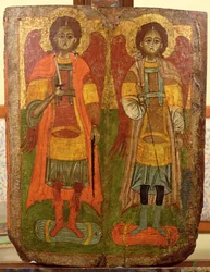 Archaniołowie Michał i Gabriel, ikona bizantyjska, wczesny okres, X-XI w.
