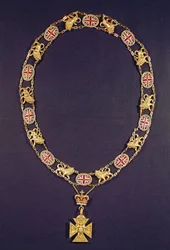 Obroża honorowa ze złota i emalii podarowana księciu Wellington (1769-1852) przez Jerzego IV, ok. 1825