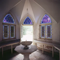 Wnętrze mleczarni, Corsham Court, Wiltshire
