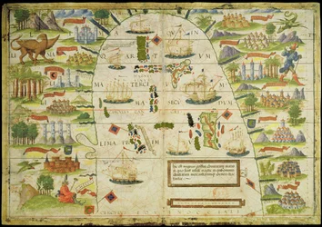 Mapa Morza Chińskiego, z faksymile Atlasu Millera autorstwa Pedra i Jorge Reinela oraz Lopo Homema, wykonanego w 1519 roku