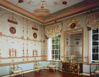 Osterley Park, The Etruscan Room, zbudowany przez Roberta Adama (1728-92) rozpoczęty w 1761, Middlesex, Wielka Brytania