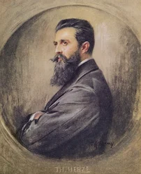 Portret Theodora Herzla (1860-1904) (pastel na papierze)