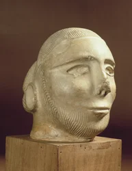 Steatytowa głowa portretowa, Mohenjodaro, 2300-1750 p.n.e.