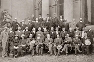 Afrykańscy członkowie kolonii z konwencji o bliższej Unii z 1908 r., którzy osiągnęli warunki, w wyniku których parlament brytyjski uchwalił ustawę o Republice Południowej Afryki z 1909 r.