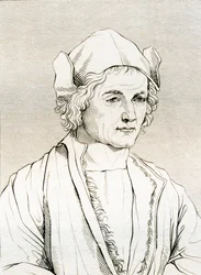 Ojciec Albrechta Dürera, według obrazu Albrechta Dürera z 1497 r., z „Zabytkowej Galerii Portretów i Malarstwa”, wydanej w 1808 r.