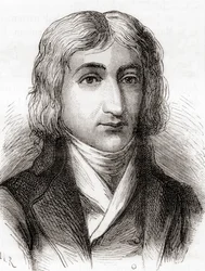 André-Jacques Garnerin, balonista i wynalazca spadochronu bezramowego, z „Les Merveilles de la Science”, opublikowane ok. 1870 r. (litografia)