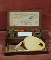 Malarz akwarelowy wykonany przez R. Ackermanna, ok. 1820 (foto)