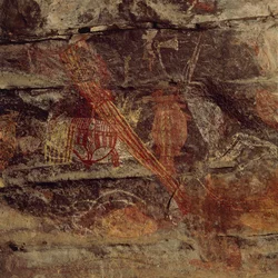 Australia, Terytorium Północne, Ziemia Arnhema, Park Narodowy Kakadu, Ubirr Rock, aborygeńskie malowidła naskalne