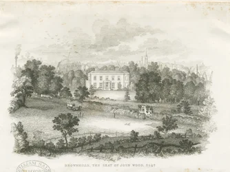 Burslem – Dom „Brownhills”: rycina i [?XIX w.]