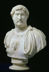 Popiersie cesarza Hadriana (Publius Aelius Hadrianus) (76-138), ok. 130 ne (marmur)