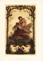 Panel sufitowy w Pałacu Fontainebleau