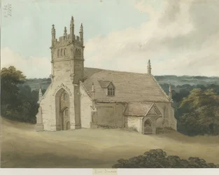 Clent - Kaplica św. Kenelma: malarstwo akwarela i [ok. 1820]