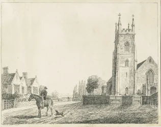 Kościół Colwich: szkic piórem, 1833