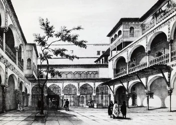 Dziedziniec twierdzy Kasbah w Algierze