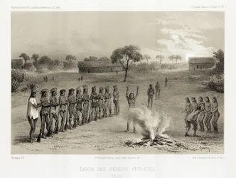 Taniec Indian Apinage, Brazylia, ok. 1843-1847