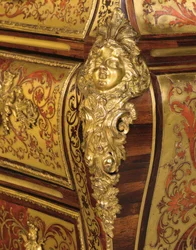 Fragment intarsji komody Regence Boulle en tombeau, XVIII-XIX w.
