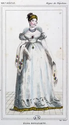 Elisa Bonaparte Baciocchi, ok. 1810 r. (rycina)