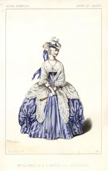 Angielska aktorka Madame Paul Ernest jako Markiza w Gentil Bernard, ou L