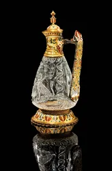 Dzbanek Fatymidów, Egipt, 975-1025, zamontowany przez Jean-Valentina Morela, Sevres, 1854