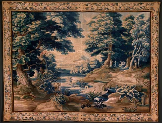 Flamandzki gobelin. Tak zwana Verdure. Atelier Oudenaarde. 340x451cm. Inw. 00020.