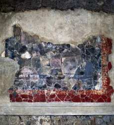 Fresk, Villa Arianna, Stabiae, Kampania, Włochy, Cywilizacja rzymska, II wpne, Detail