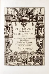 Frontyspicjum „Automatonów” Herona z Aleksandrii (I wiek) 1589