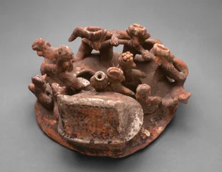 Rytuał pogrzebowy przekłuwania policzków, 200 BC-AD 300