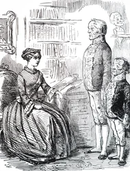 Henry John Temple, 3. wicehrabia Palmerston wręcza królowej Wiktorii swoją rezygnację.