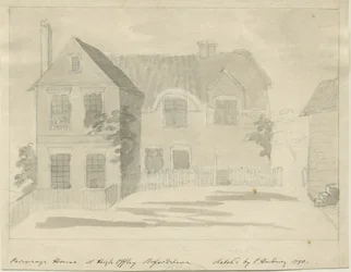 High Offley - Parsonage: ołówek i wash, 1790