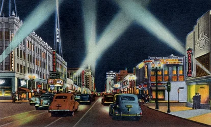 Bulwar Hollywood nocą w Kalifornii