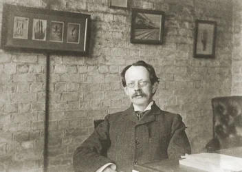 Joseph John Thomson, fizyk angielski, ok. 1900