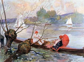 Le canotage (szczegół)