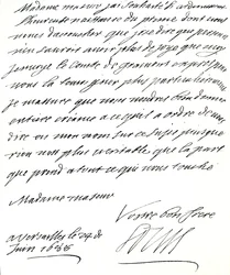 List Ludwika XIV do Marii z Modeny z gratulacjami z okazji narodzin księcia Jakuba Edwarda, księcia Walii