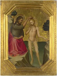 Lorenzo Monaco. Chrzest Chrystusa, 1387-8, Londyn NG