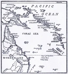 Mapa Melanezji