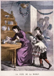 Dzień Matki, ok. 1870-1880 (rycina)