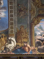 Postacie mitologiczne. Malowany wystrój autorstwa Francois Perrier (1594-1649)