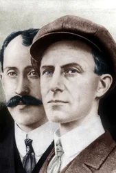 Orville Wright i jego brat Wilbur (druk)
