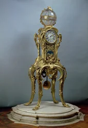 Zegar astronomiczny Passament wykonany przez Jacques Caffieri (1678-1755) dla Ludwika XV we Francji