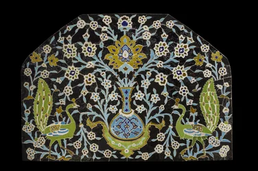 Panel z pawiem. Iran, Isfahan (?)