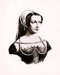 Portret Claude de France (1490-1524) królowej Francji, rycina, sd.