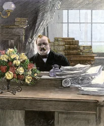 Portret Stephena Grovera Clevelanda (1837-1908), prezydenta Stanów Zjednoczonych